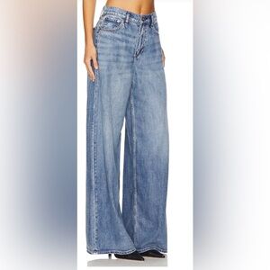 Rag & Bone SOFIE Featherweight High Rise Ultra Wide Legs Jeans - Beverly